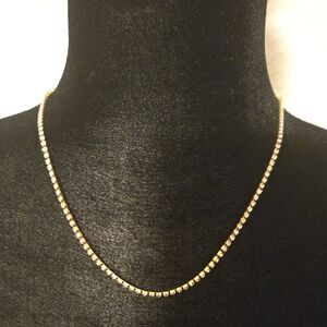 Time and Tru Polished Gold Box Chain Necklace